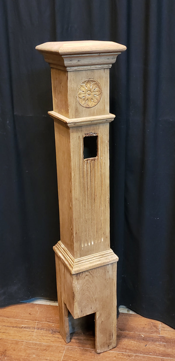 Restored Ornate Solid Oak Newel Post 49 1/2" by 7 1/2"  GA9703