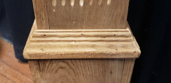 Restored Ornate Solid Oak Newel Post 49 1/2" by 7 1/2"  GA9703