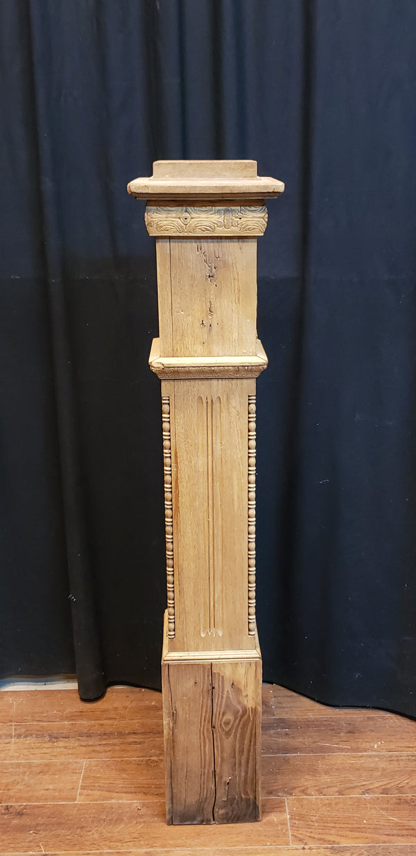 Restored Ornate Solid Oak Newel Post 46 1/2" by 7"  GA9709
