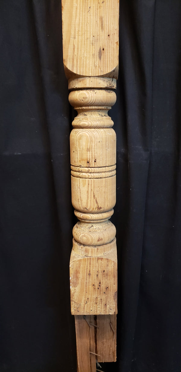 Tall Restored Solid Pine Newel Post 61 1/2" by 4 1/2"  GA9712