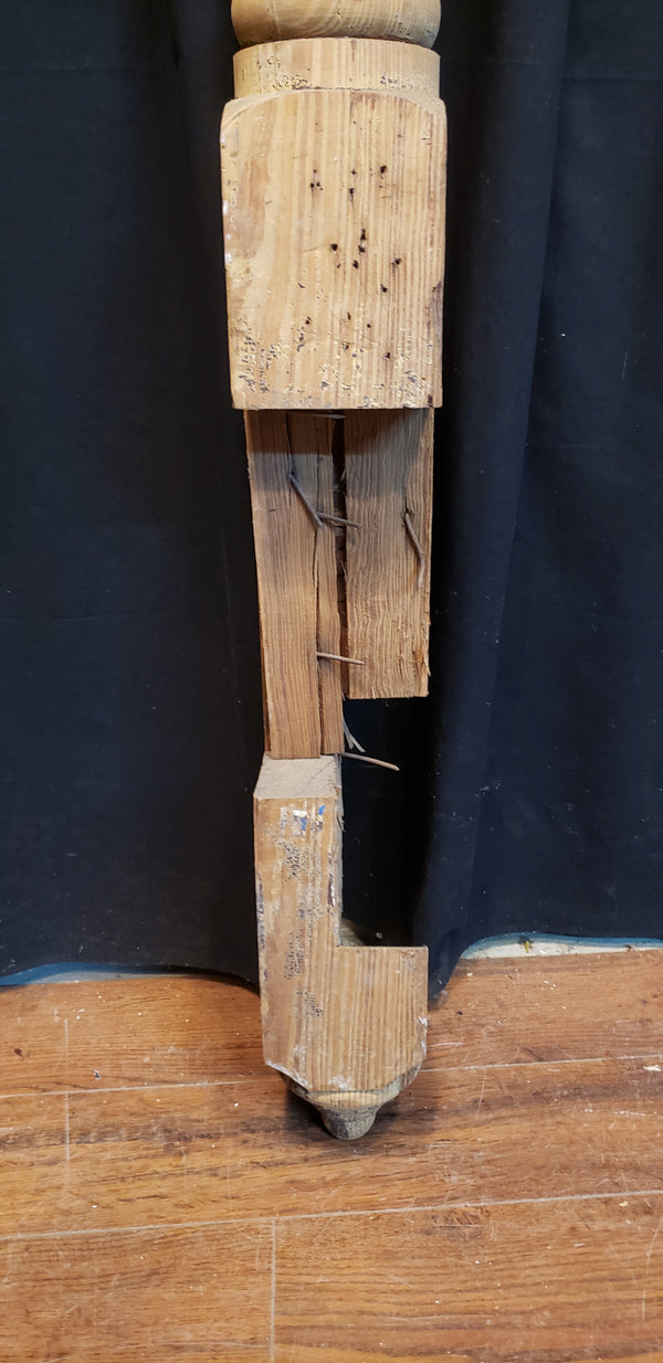 Tall Restored Solid Pine Newel Post 61 1/2" by 4 1/2"  GA9712