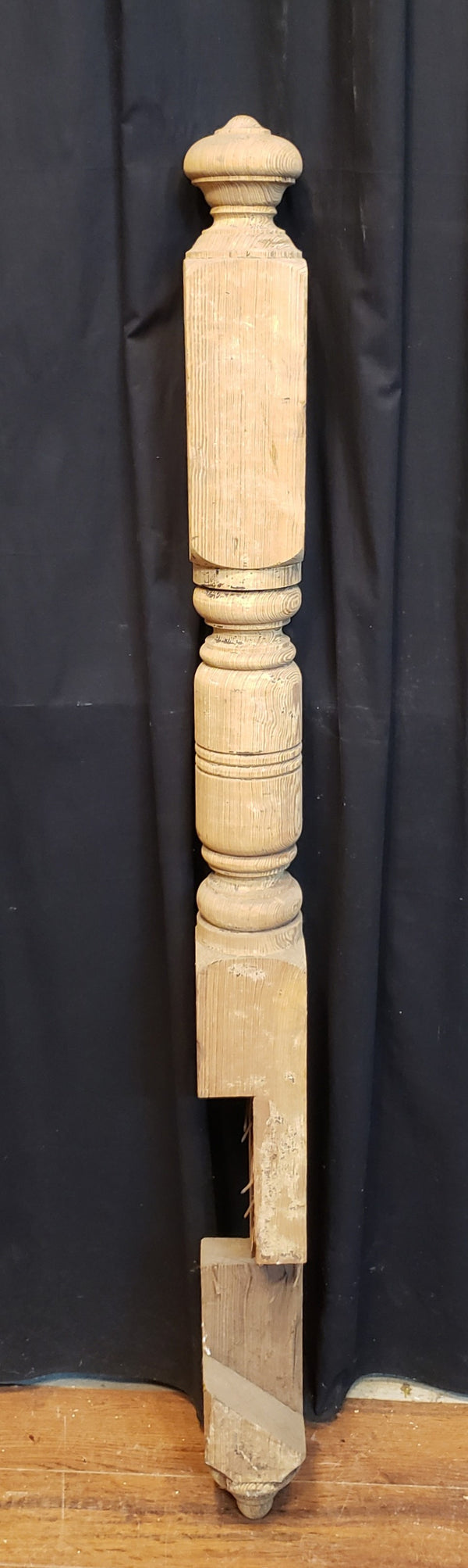 Tall Restored Solid Pine Newel Post 61 1/2" by 4 1/2"  GA9712