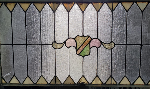 Leaded Textured Stained Glass Window 28" Tall by 52 1/2" Long GA9735