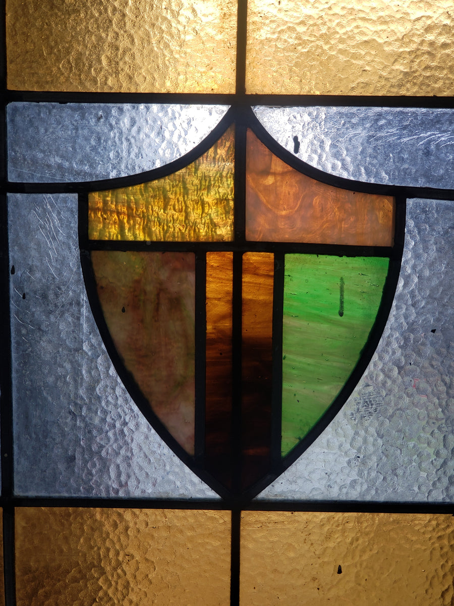 （特別価格）Stained Glass Window Leaded Textured Stained Glass Window 24