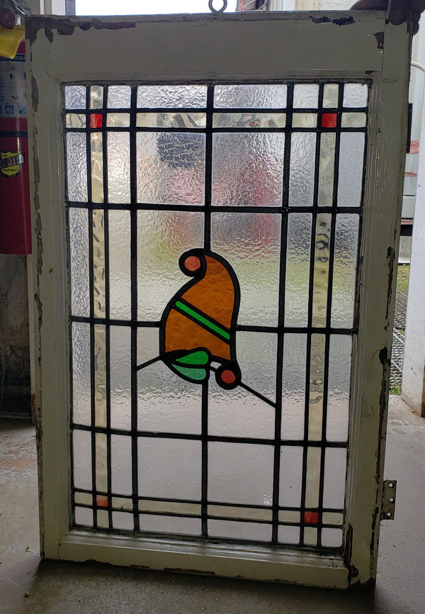 Textured Leaded Stained Glass Window 20 1/4" x 32 1/2" GA9740