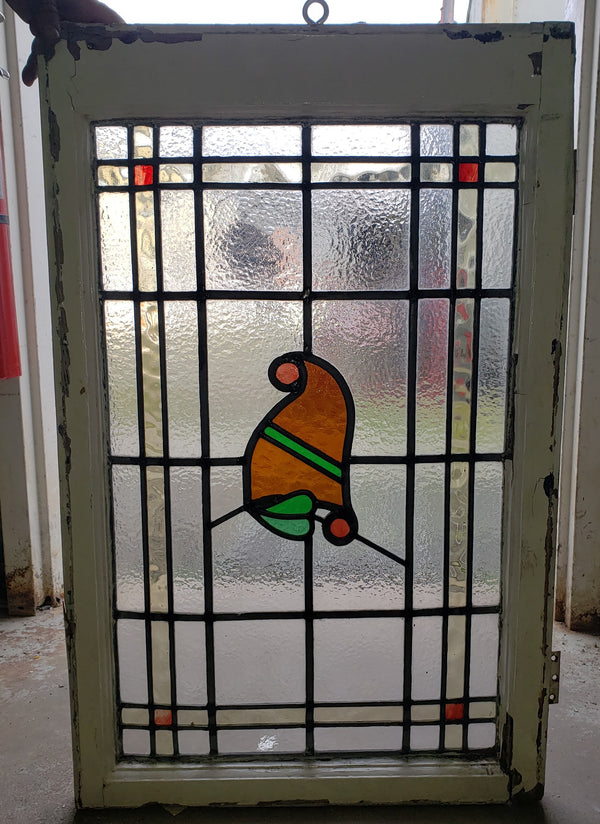 Textured Leaded Stained Glass Window 20 1/4" x 32 1/2" GA9740
