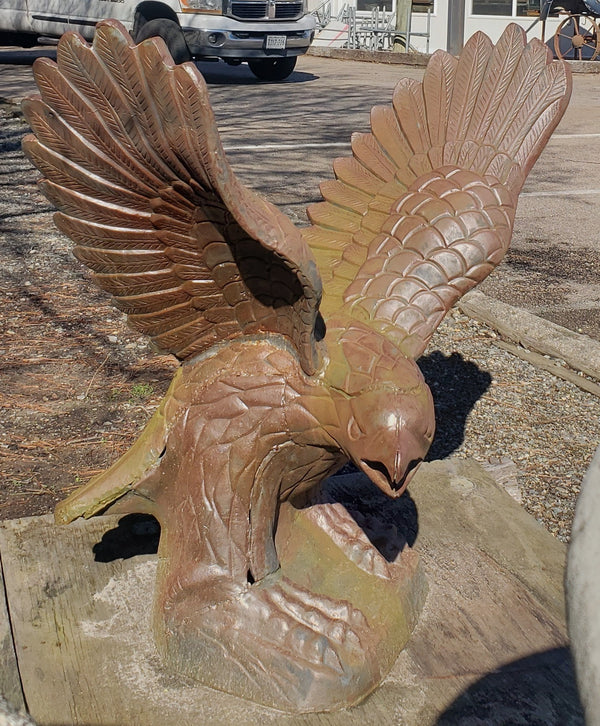 Ornate Cast Iron Eagle Statue 40" x 40" GA9770