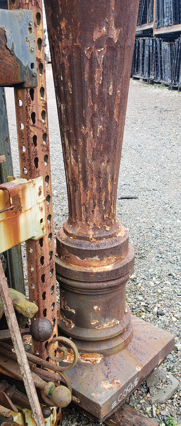 Rare & Ornate Cast Iron Fluted Pedestal 74" x 16" x 14" GA9789