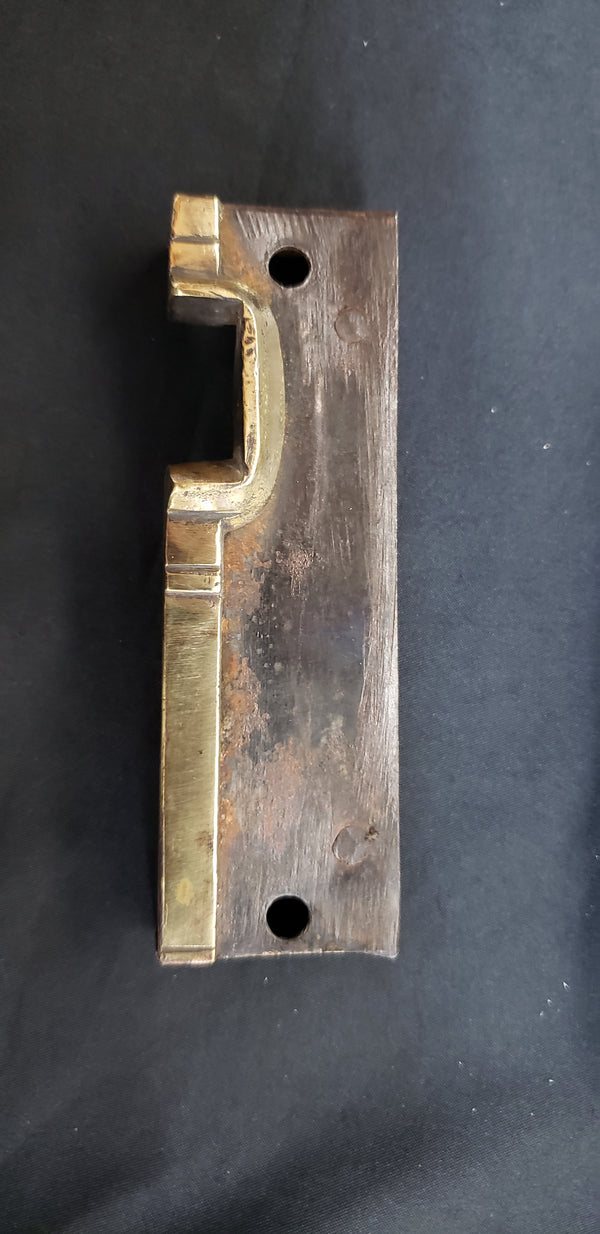 Restored Right Side Carpenter Rim Lock Set #60 with Keeper and Key GA9800