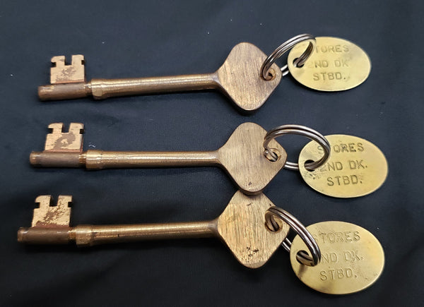 WWII Naval Ship's Complete Solid Brass Rim Lock Set GA9803