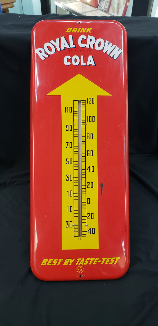 Vintage Drink Royal Crown Cola Best by Taste Test Metal Wall Thermometer GA9811