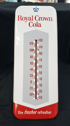 Vintage Royal Crown Cola The Fresher Refresher Metal Wall Thermometer GA9814