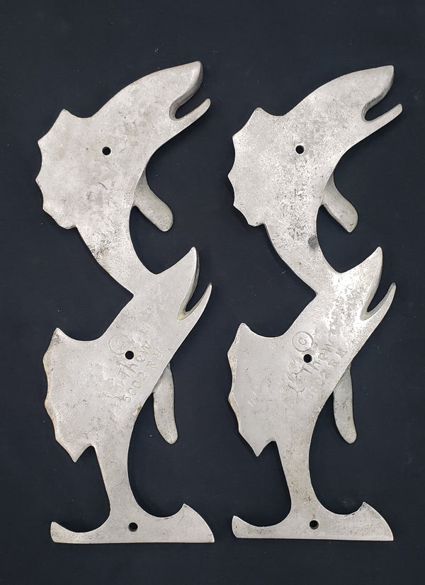 Hand Forged Solid Brass Ocean Fish Designed Cabinet Hardware Signed GA9815