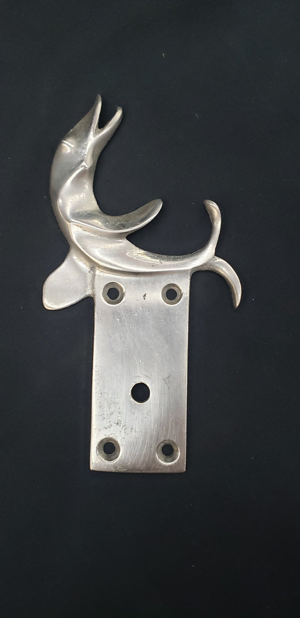 Hand Forged Solid Brass Ocean Fish Designed Cabinet Hardware Signed GA9815