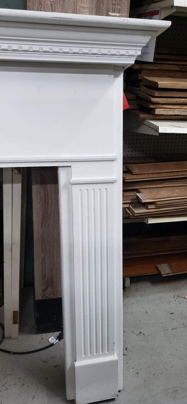 Fireplace Mantel with Fluted Sides & Gingerbread Trim 78" w x 58"  GS00006