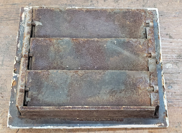 Cast Iron Geometric Floor Register Salvaged from Washington D. C. Church GS00034