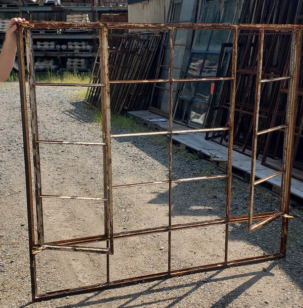 15 Pane Steel Cottage Casement Window Frames with Side Swing Outs 53" x 63" GS00054