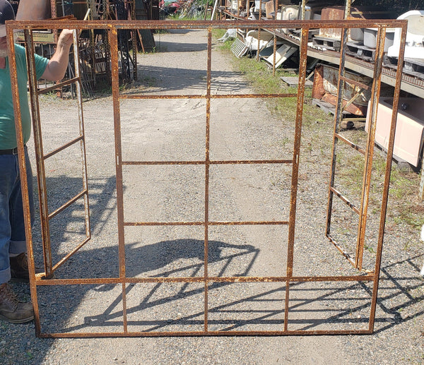 15 Pane Steel Cottage Casement Window Frames with Side Swing Outs 53" x 63" GS00054