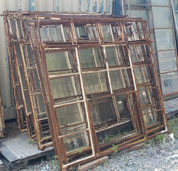 17 Pane Steel Cottage Casement Window Frames with Swing Outs 69" x 63" GS00055