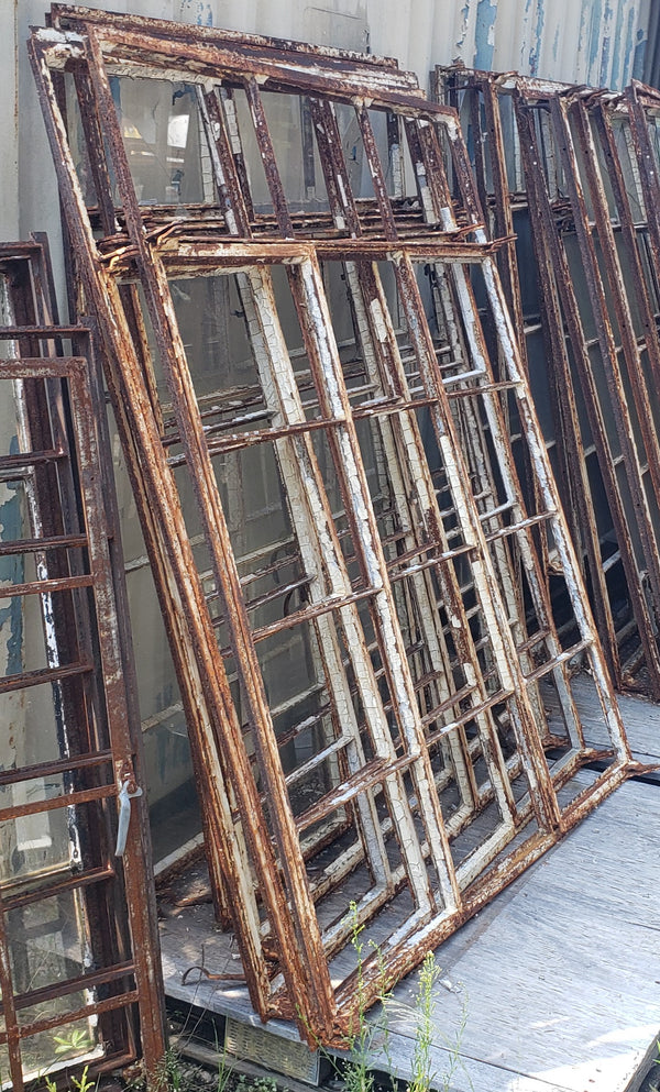 15 Pane Steel Cottage Casement Window Frames with Side Swing Outs 53" x 63" GS00054