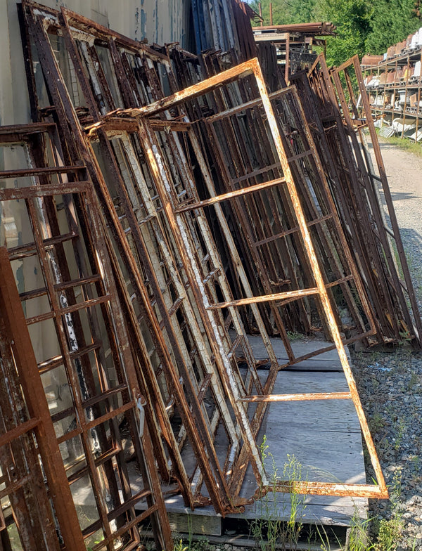 15 Pane Steel Cottage Casement Window Frames with Side Swing Outs 53" x 63" GS00054