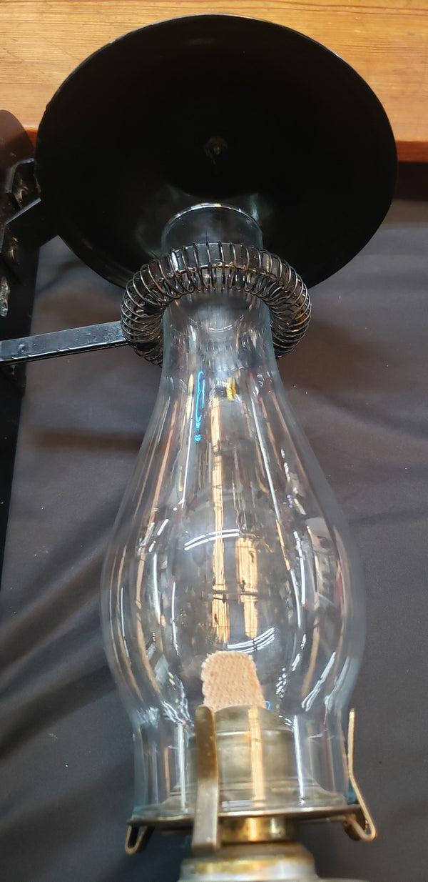 Vintage C & O Railroad Wall Mounted Oil Lamp 20" x 5" GS00094