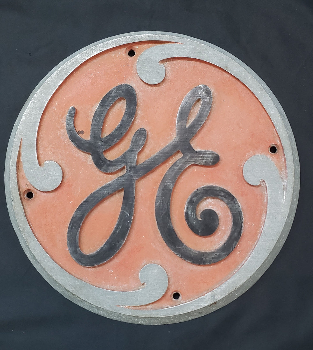 GENERAL ELECTRIC GE アルミ ネームバッジプレート Vintage 