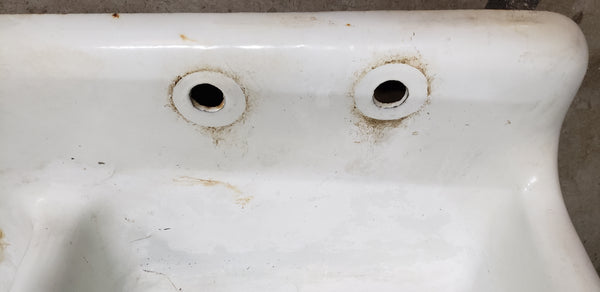 Cast Iron Double Bowl Sink w/ Porcelain Legs VERY RARE GS00519