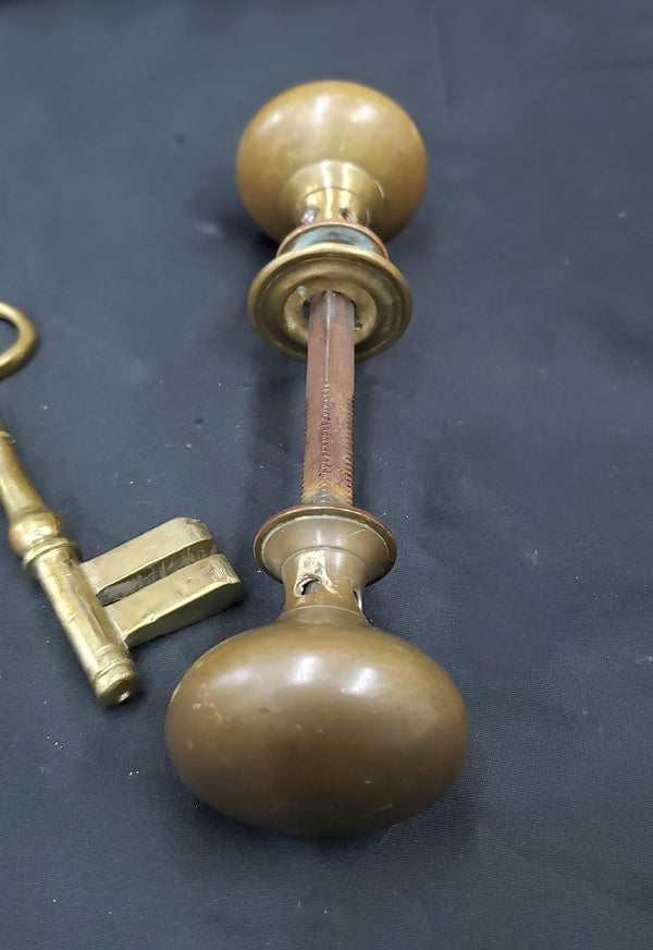 Reproduction Folger Adam Complete Brass Rim Lock Set 9 6/8" x 5 1/2" GS00142