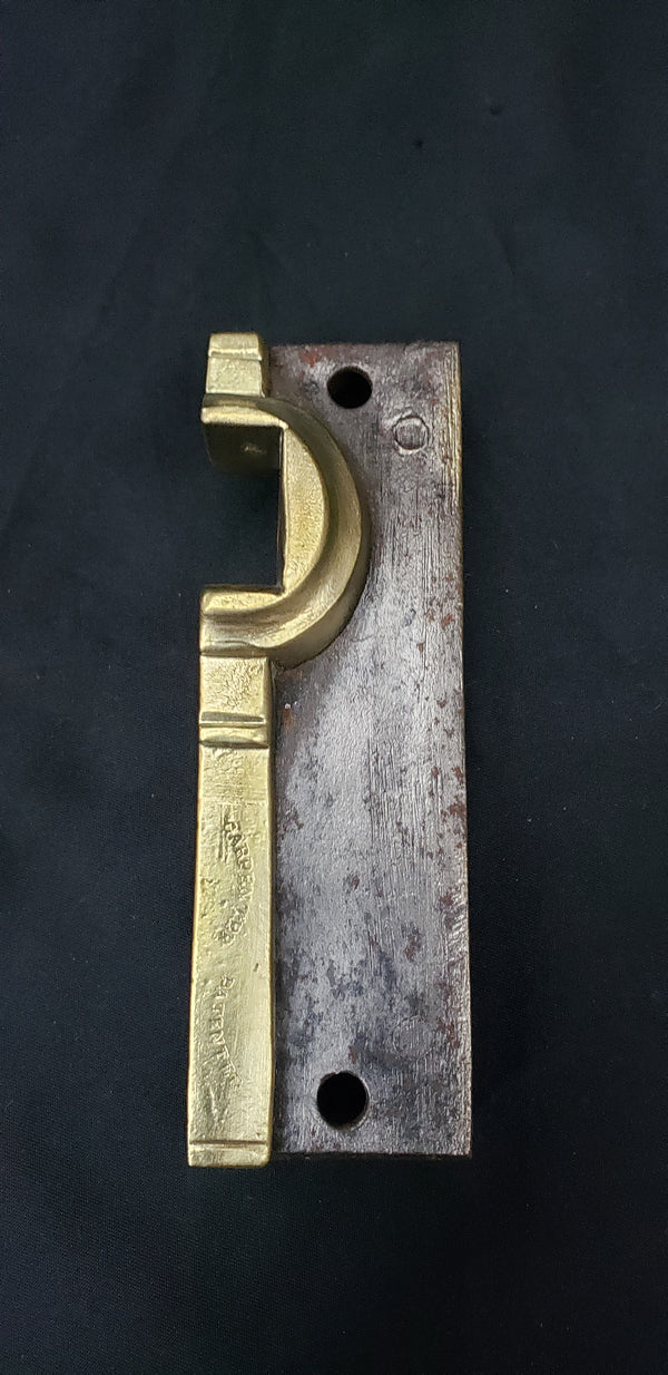Restored Carpenter Lock Set w/ Knobs Keeper & Rosette 5 7/8" x 4 1/2" GS00145