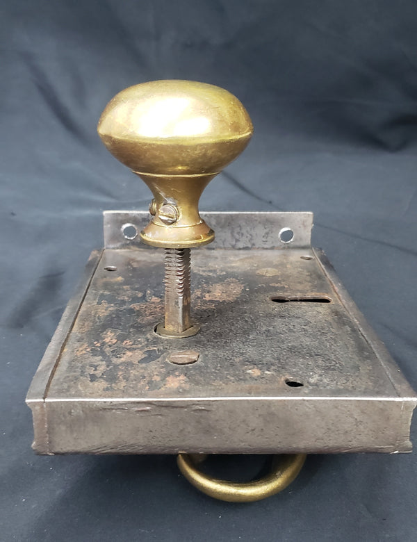 Restored Left Side Carpenter & Tildesley Rim Lock Set 5 7/8" x 4 1/2" GS00154