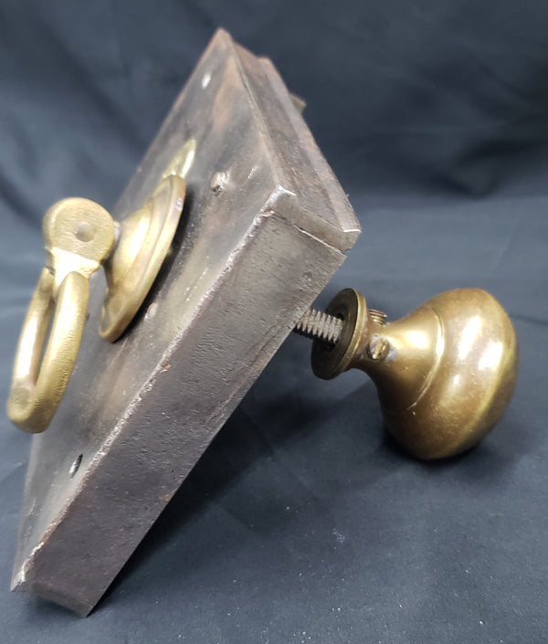 Restored Left Side Carpenter & Tildesley Rim Lock Set 5 7/8" x 4 1/2" GS00154