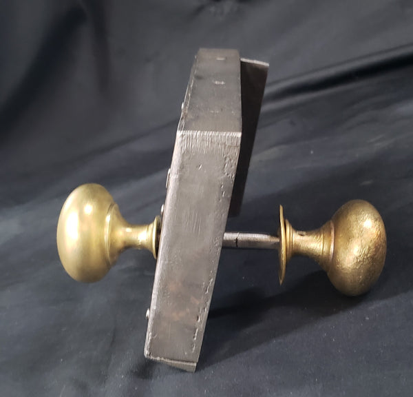 Restored Left Side Carpenter Style Rim Lock Set with Key 6" x 4 3/8" GS00180