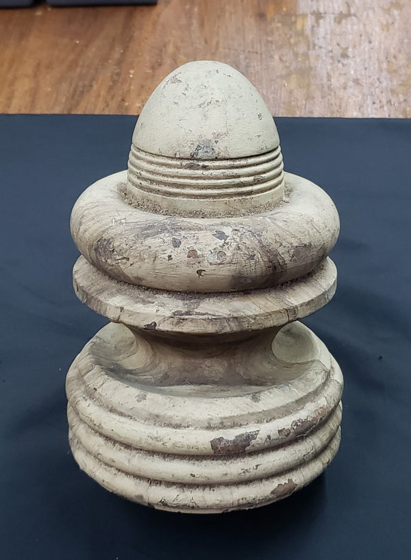 Ornate Bullet Top Wooden Newel Post Finial 7 3/4" T x 5 1/2" W GS00218