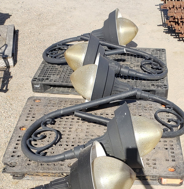 Pair of Exterior Building/Home or Landscaping Lights on Curved Poles GS00225