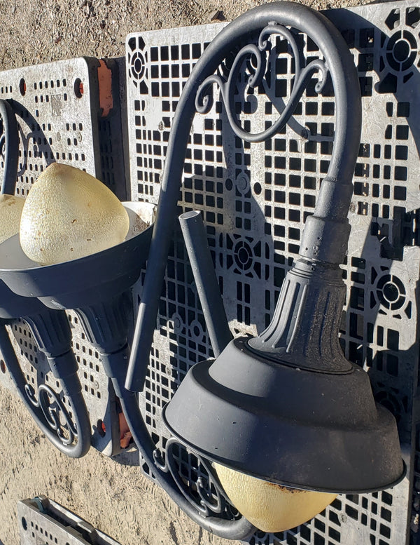 Pair of Exterior Building/Home or Landscaping Lights on Curved Poles GS00225