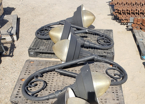 Pair of Exterior Building/Home or Landscaping Lights on Curved Poles GS00225