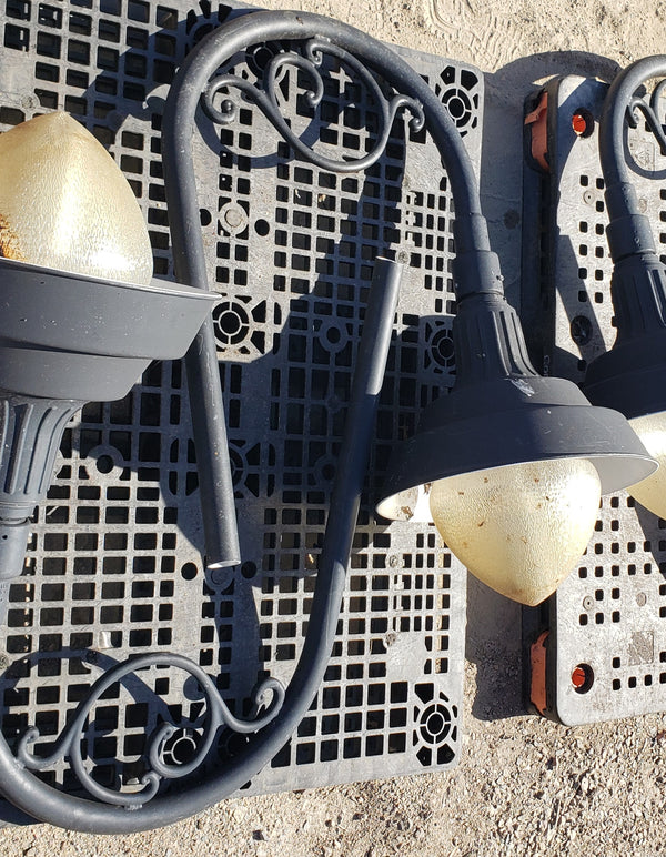 Pair of Exterior Building/Home or Landscaping Lights on Curved Poles GS00225