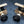 Load image into Gallery viewer, Restored Pair of Eastlake Mortice Lock Sets in Red Brass w/ 12 Point Black Glass Knobs GS00226