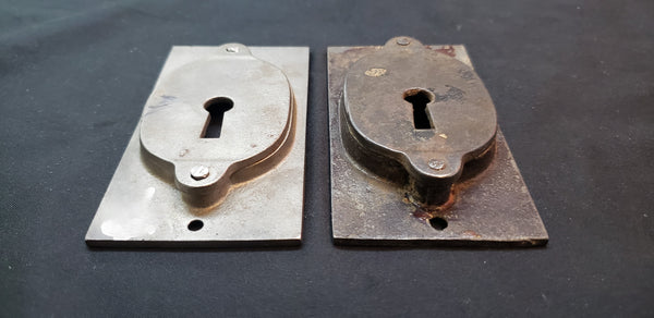 Eastlake Cast Iron Pocket Door Escutcheon Plates 4" x 2 1/8" GS00237