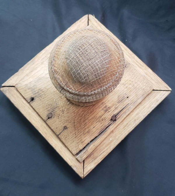 Acorn Top Wooden Newel Post Finial 6 1/2" Tall with a 7" Square Base GS00240