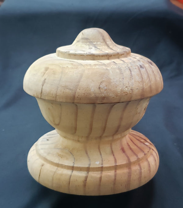 Wooden Newel Post Finial  5 1/2" Tall xc 4 3/4" Round GS00241