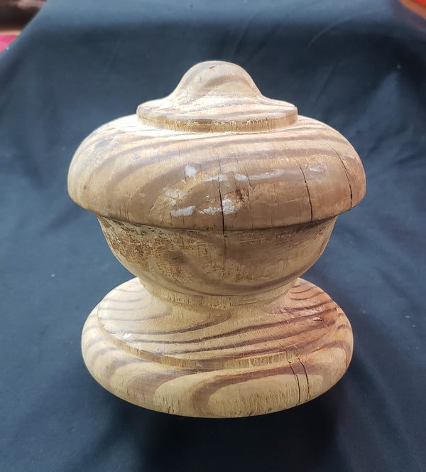 Wooden Newel Post Finial  5 1/2" Tall xc 4 3/4" Round GS00241
