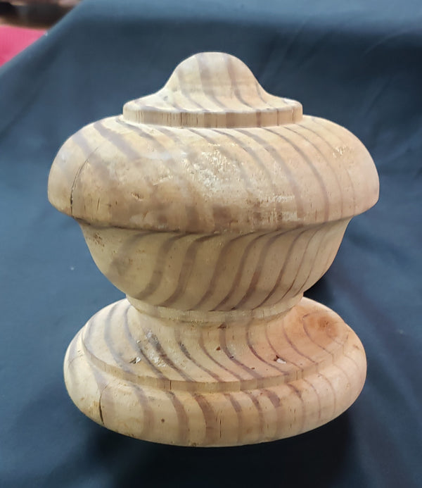 Wooden Newel Post Finial  5 1/2" Tall xc 4 3/4" Round GS00241