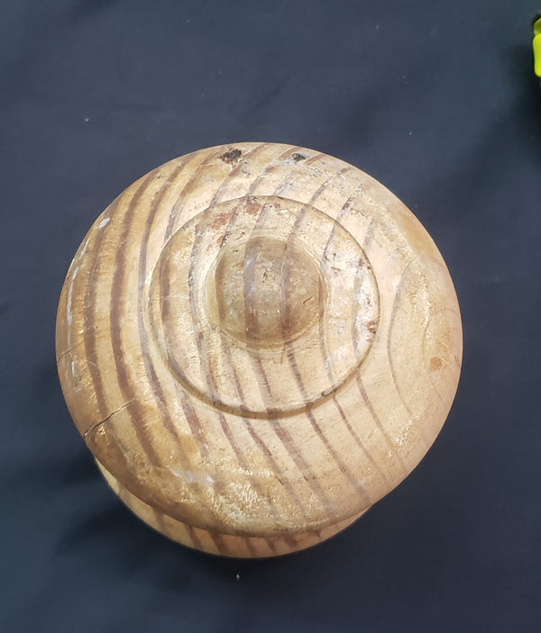 Wooden Newel Post Finial  5 1/2" Tall xc 4 3/4" Round GS00241