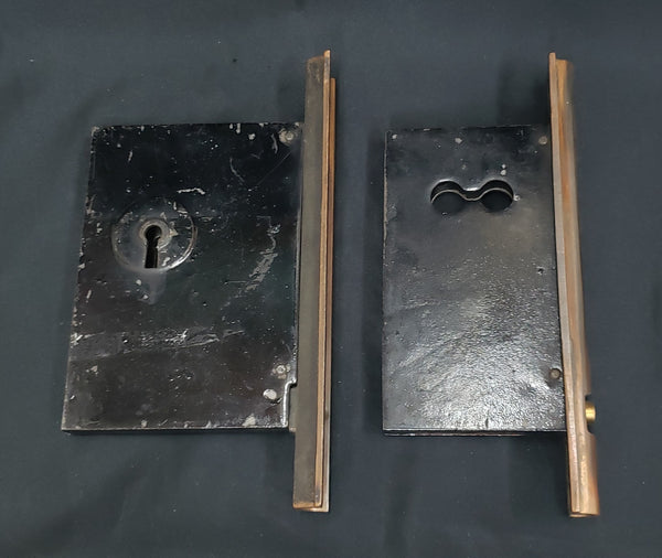 Set of Pocket Door Mortice Locks  5 1/4" x 4 1/8" GS00251