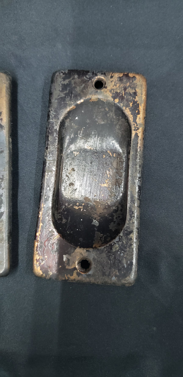 Set of 4  Pocket Door Escutcheon Plates 4 1/4" x 2" GS00256