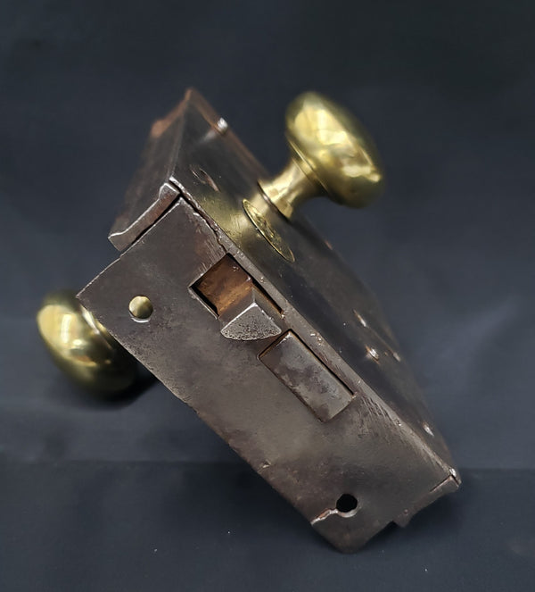 Restored Left Side Carpenter & Tildesley Lock Set with Key 6" x  4 3/8" GS00260