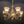 Load image into Gallery viewer, Vintage John Scott Brass Chandelier w/ Choice Shades 34" x 31" GS00261