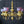 Load image into Gallery viewer, Vintage John Scott Brass Chandelier w/ Choice Shades 34" x 31" GS00261